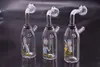 10pcs Pocket Small Glass Oil Burner Bong Dab Rig Hookahs Detachable Bubbler Water Pipe for Smoking Ash Catcher Oil Burner Pipes Clean Easy