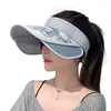 Wide Brim Hats Stylish Women Sun Hat Face Protection Sunshade Lady Outdoor Trip