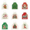 Tabliers de Noël réglables cuisine femmes chef cuisinier père Noël arbre flocon de neige style cuisson grillades tabliers 68x55 cm2657266