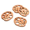 Creative Wood Lotus Root Coaster Ebony Sandalwood Placemat Creative Lotus Root Slice Coaster Isolation Pad Kung Fu Tea