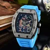 Armbandsur multifunktion Automatisk 3-stiftsklocka Herrens topp lyxklocka Glow-in-the-Dark Dragon Tiger Print Set With Diamonds