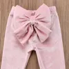 Pantalon Baru Balita Bayi Anak Anak anak Perempuan Putri Ikatan Simpul Bawahan Celana Pleuche Legging Panjang Lucu Pakaian 6M 5T 230426