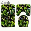 Matten Zeegle Groene Badkamer Mat Set Toilet Tapijten Antislip Toilet Seat Cover Mat Badkamer Decor Douche Tapijt Absoberende Douche Vloer Pad