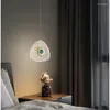 Lampy wiszące lekkie luksusowe sypialnię sypialnia nocny mały żyrandol nowoczesny prosty kreatywny osobowość długa linia pojedyncza głowa barowy