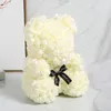 25CM rose bear Wedding Party Decoration Valentine Girlfriend Anniversary Gift Foam Flower Teddy Bear Rose Bear