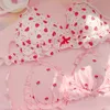 BH-Sets Strawberry / Print Japanese Milk Silk Bra Panties Set Wirefree Soft Underwear Intimates Set Kawaii Lolita Bra and Panty Set 230427