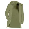 Męskie kurtki dla mężczyzn średniej długości Pull luźne grube ciepły podwójny płaszcz z kapturem z kieszeniami środkowej długości dopasowania do jesieni
