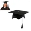 Berets Graduation Hat Bachelor Caps University Dekoracja z Tassels Unisex Matte High School Costume