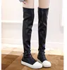 Designe Schuhe über Knie Hohe Luxus-Trainer Winter Casual Marke Schnee Frühling Wohnungen Schwarz Große Größe Midca Lfthigh-High Stretch Hoher Stiefel für Frauen Luxur J1xK #