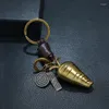 Клавные модные модные сплавы на ключах Vintage милый морковный держатель Keyring Женщины мужчина детская кожаная сеть рука