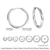 Hoop Earrings Selling Piercing Titanium Round Glossy Gold Plated Ear Rings Men 8-20MM Stainless Steel Huggie For Women Jewelry