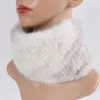 Schals Frauen Winter Real Nerz Schals Stirnbänder Gute Elastische Gestrickte Natürliche Nerz Pelz Schal Dicke Warme Dame Pelz Ring schal 231127