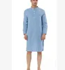 Vêtements ethniques 2023 Islam Abaya Musulman Hommes Arabe Mode Solide Couleur Caftan Kameez Chemise À Manches Longues Arabie Saoudite Thobe Galabia Eids