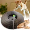 Toys Pet Cat Scratching Board Cat Climbing Frame Round Shape Folding Corrugated Cat Scratching Post Claws And Itching Tool Cat Toys