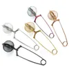 Stainless Steel Tea Strainer Creative golden Tea-maker Round Heart Shape Teas Filter Seasoning Tea Ball Kitchen Tools T9I002296