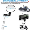 2023 2PC /SET 22 mm Universal Motorcycle Mirror Aluminium Czarny uchwyt Zakoń