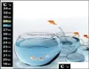 Väggklistermärken heminredning trädgård akvarium fisk tank termometer temperatur klistermärke digital dubbel skala klistermärke högkvalitativ hållbar5920655