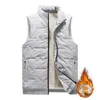 Herenvesten Herfst Winter Fleece Vest Jas Casual Warme Dikke Grote Lange Mouwloze Vest Losse 231127