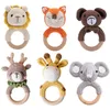 Rattles Mobiles 5pc Baby Toys Carton Animal Crochet TROY RINGS DIY CRAFTS TEETTHING AMIGURUMI FÖR COT HANGING Toy 230427