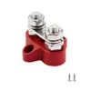 5/16" Morsettiera Morsettiera M8 48V Blocco di Giunzione Bus Bar Isolato Dual Heavy Duty Power Distribution Stud Positivo Negativo RV