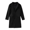 Misturas de lã masculina casaco corta-vento longo gola de lapela único breasted casaco longo cardigan outwear trench coat formal 231127