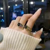 Cluster Ringen KADRUFI Punk Mini Luxe Mode Horloge Klok Strass Voor Vrouwen Vintage Romeinse Horloges Opening Vinger Ring Sieraden Gift