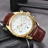 Luxury Men's Watch Sport Automatic Watch Movement Quartz Clock Premium leather watch has no timing function