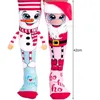 Kvinnors strumpor 1 par Cartoon Christmas Stockings Fashion Print Create Atmosphere Anti-Shrink Santa Claus Snowman Present