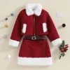 Наборы для одежды маленькая девочка рождественская одежда зимняя флисовая юбка набое