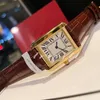 Montre de luxe montres pour femmes pour femmes dames montre-bracelet carrée montres de créateur bracelet en cuir en acier inoxydable montre-bracelet de haute qualité