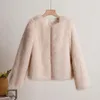 Fourrure femme Fausse fourrure Chic hiver solide fausse fourrure de renard manteaux femmes de luxe toscane moelleux fourrure veste manteau Y2k filles mode coréenne Streetwear 231127