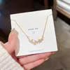 Kolye Kolyeler Petal Çiçek Lotus Bitki Zinciri Kolye Çevik Anneler Günü Kadın Düğün Aile Friend Jewelry 111