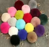 Faux Rabbit Fur Ball Keychain好意的な豪華なファジーポンポンボールカーハンドバッグキーリングペンダントジュエリーギフトYFA31552977904