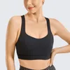 Yoga outfit dames criss criss criss strappy sport bh volledige dekking draadloos ondergoed vrouwelijk gevoerde ondersteunende workout top 34 36 38 c d dd