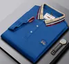 Luxuremerk Heren Polo Shirt 2023 Nieuwe reversbrief Borduurwerk Men T-shirt Europees Business Casual Mens Clothing