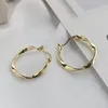 Orecchini a cerchio 21,6 mm 22,7 mm placcato oro giallo 18 carati argento sterling 925 geometrico corda intrecciata grande cerchio Huggie GIOIELLI