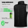 Men's Vests Unisex Heated Vest Coat 9 Heating Areas Intelligent Heating Jackets Washable Lightweight with Zip USB Camping Outdoor Sportswear 231127