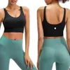 1u1u brand Yoga Bra Backless Sports Crop Tops Built in Tights Push Up Fitness Running Outdoor Gym Workout Female Active LL Bra