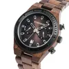 Armbandsur Bobo Bird 2023 Men's Watch Wood Chronograph Date Display Watches For Men Logo Customizable Drop