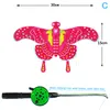 Kite Accessories 1Set Children Cartoon Butterfly Parrot Swallows Eagle Theme With Handle Kids Flying Outdoor Toys Gifts 230426