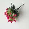 장식 꽃 인공 장미 꽃 실크 실크 유럽 스타일 꽃다발 작은 새싹 장미 시뮬레이션 웨딩 홈 파티 장식