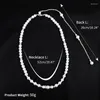 Pendant Necklaces Wedding Bridal Backdrop Necklace For Brides Pearl Simple Back Chain 40GB