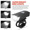 Bike Lights Bicycle Light Waterproof Black Front Red Rear Tail Light LED USB Style Rechargeable or Battery Style Bike Cycling Portable Light P230427