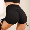 Gym kleding heup-lifting fitness shorts dames hoge taille elastische trekkoord panty's snel drogende loop training driepunts