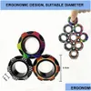 Dekompressionsleksak Decompression Toy Finger Magnetic Ring Fidget Toys Colorf Rings Bra för träning Lindrar Reducer Autism Angst C DHZRB