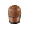 Бейсбольные кепки для папы, зимняя ветрозащитная теплая кожаная бейсболка, мужская уличная повседневная шапка из искусственной кожи, мужские бархатные кепки 56-60 см 231124