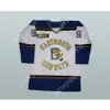 Aangepaste SIDNEY CROSBY HOGE SCHOOL HOCKEY JERSEY WIT Top gestikt S-M-L-XL-XXL-3XL-4XL-5XL-6XL