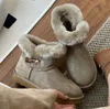 Boot Wool Horn Button Bottines pour femmes Australie châtaigne gris hiver chaussures chaudes baskets