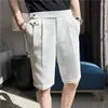 Men's Shorts Men Summer Korean Fashion Business Casual Chino Office Trousers Cool Breathable Clothing 29-36