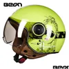 Мотоциклетные шлемы Шлем Chopper 3 4 с открытым лицом Vintage Moto Casque Casco Capacete Мужчины Женщины Скутер Мотоцикл Прямая доставка Автомобиль Otbv1